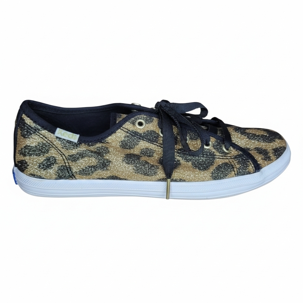 Keds Kate Spade NY Leopard Cheetah Animal Print Glitter Sneakers Kids 2M
